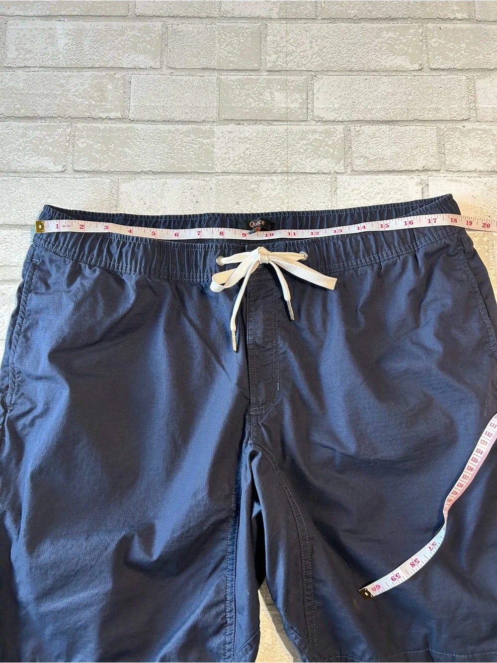 Quince Navy organic Cotton Shorts with White Drawstring Size XL